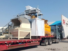 免基础HZS180型搅拌站 装车发货