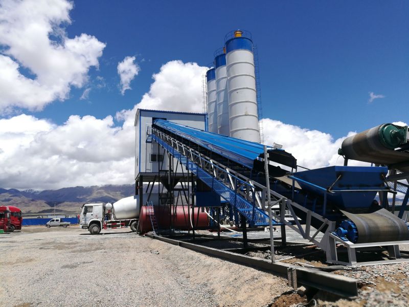 免基础HZS180型混凝土搅拌站